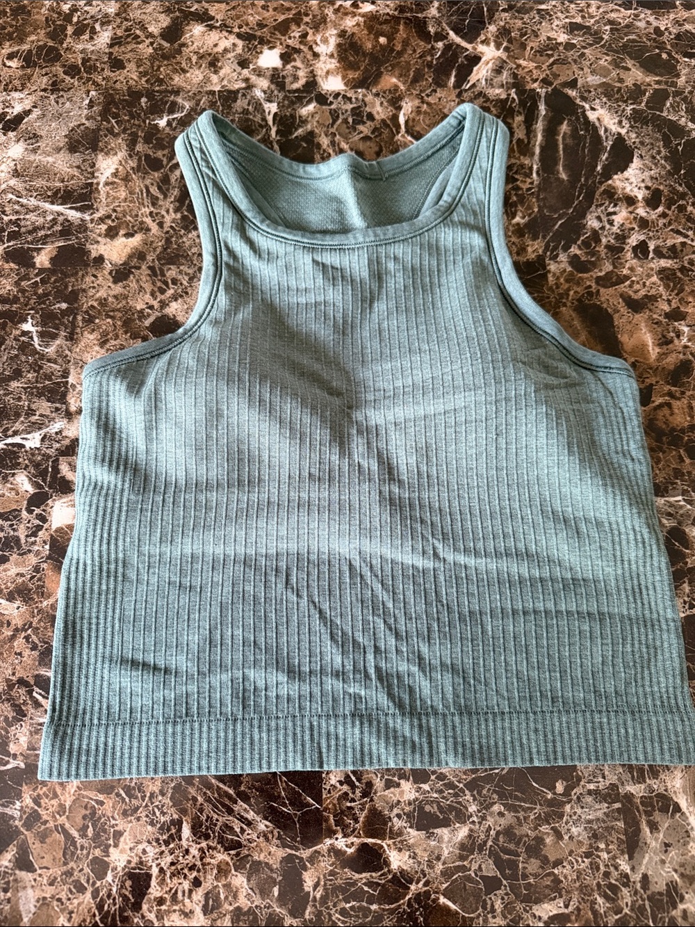 Women's Ribbed Tank Top - Army Green